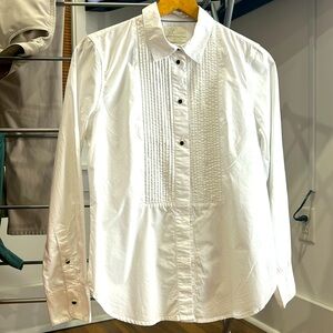 J.crew tuxedo shirt.  Size 8, slim fit.
